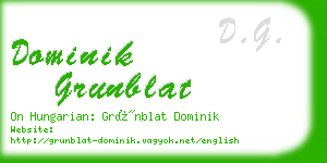 dominik grunblat business card